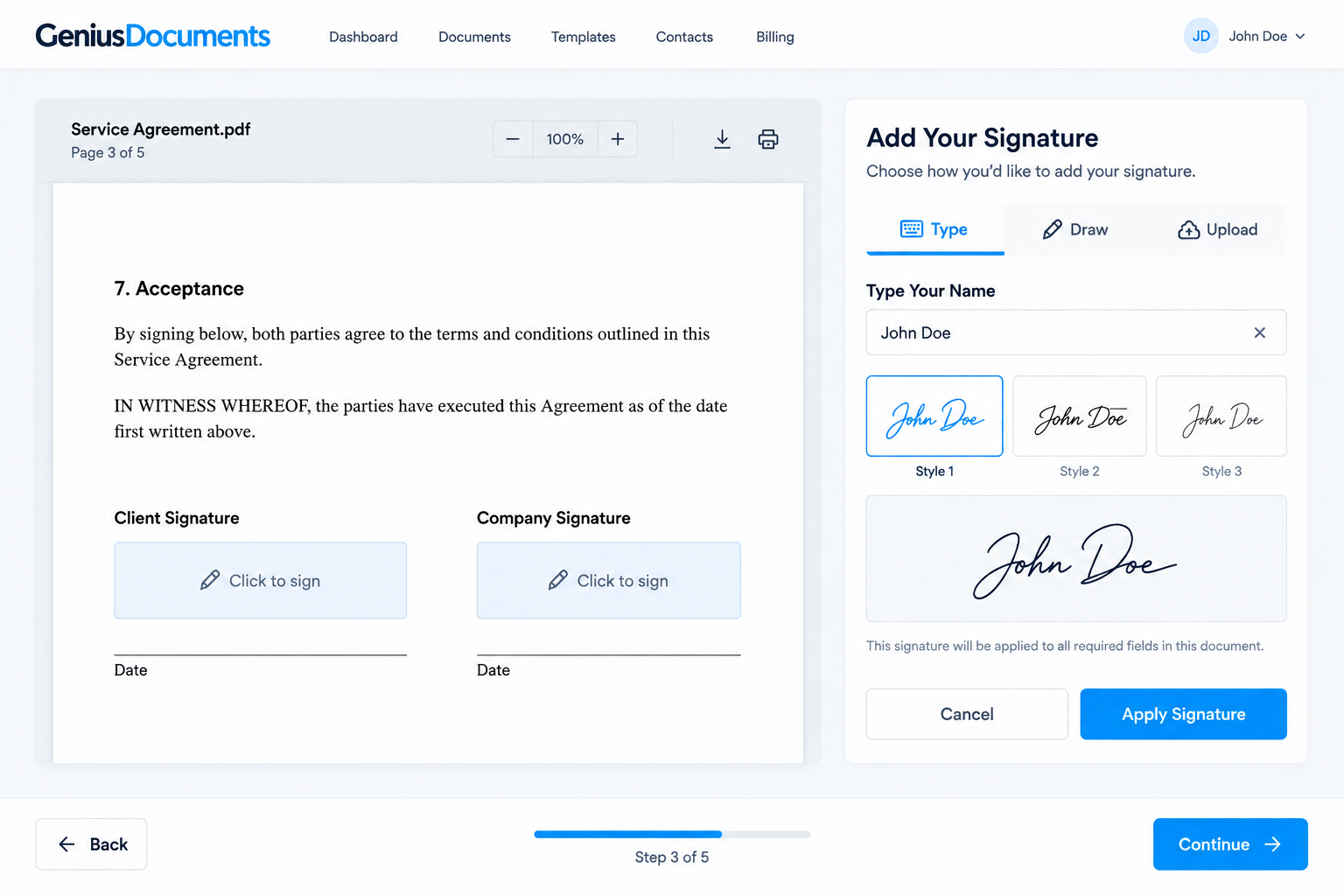 Guided Signing - Document Workflow